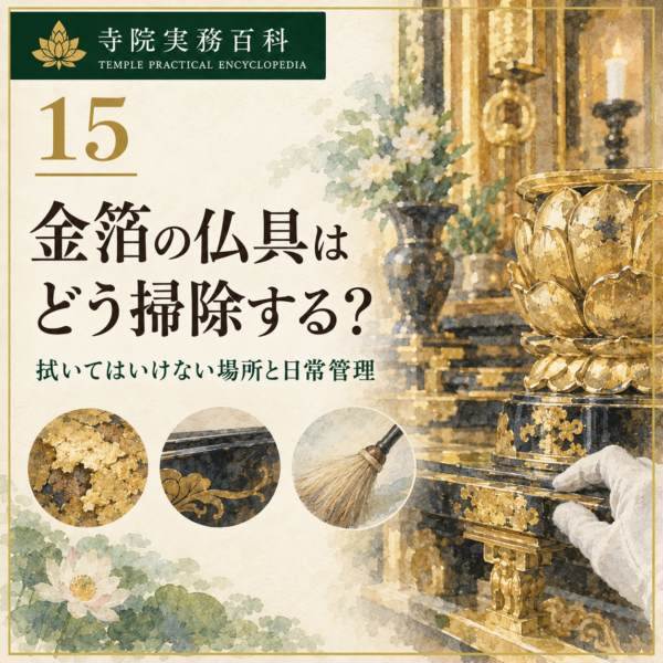 15｜金箔の仏具はどう掃除する？——拭いてはいけない場所と、寺院でできる日常管理